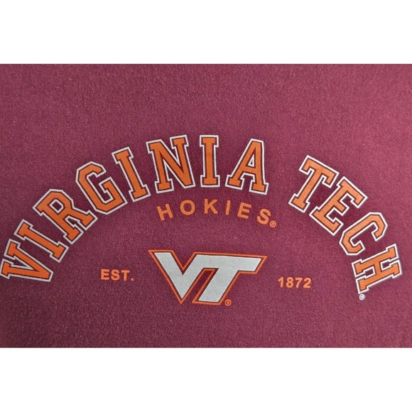 Virginia Tech VT Hokies T Shirt Mens‎ L Maroon Soffe Graphic Print Short Sleeve - Picture 1 of 14
